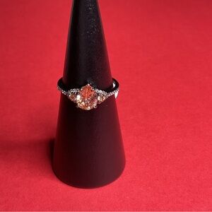 Bomb Party RBP6576 “Sweet as Sugar” Cubic Zirconia on Hematite Size 9 Ring NWT